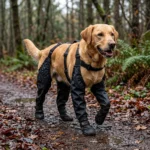 Water-Resistant Dog Boots with Suspender Straps, Paw Protectors for Outdoor Walking - Image 9