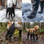 Water-Resistant Dog Boots with Suspender Straps, Paw Protectors for Outdoor Walking - Image 7