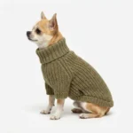 Thermal Knitted Dog Sweater, Soft Turtleneck Winter Pullover