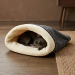 2-in-1 Dog Sleeping Bag & Burrow Bed, Soft Coral Fleece Mat - Image 5