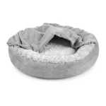 Hooded Donut Dog Bed with Blanket, Suitable For Small Dogs