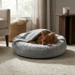 Hooded Donut Dog Bed with Blanket, Suitable For Small Dogs - Image 2