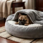 Hooded Donut Dog Bed with Blanket, Suitable For Small Dogs - Image 3